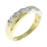 K18YG／PT ダイヤモンドリング