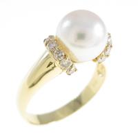 K18YG アコヤパールリング