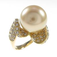 K18YG シロチョウパールリング