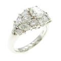 【ジュエリー在庫処分】PT ダイヤモンドリング 0．534ct・H・SI2・オーバルカット