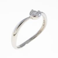 K18WG ソリティア ダイヤモンドリング