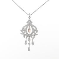 K18WG ダイヤモンドネックレス