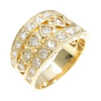 K18YG ハート ダイヤモンドリング