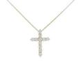 K18YG クロス ダイヤモンドネックレス