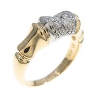 K18YG／PT ダイヤモンドリング