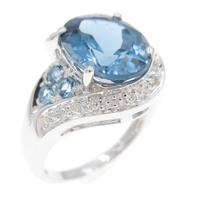 K14WG ブルートパーズリング