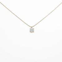 K18YG ソリティア ダイヤモンドネックレス