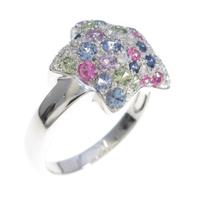 K18WG スター サファイヤリング