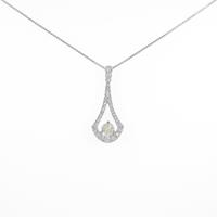 K18WG ダイヤモンドネックレス