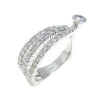 K18WG ダイヤモンドピンキーリング