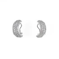 K18WG パヴェ ダイヤモンドピアス