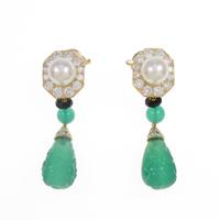 ヴァンクリーフ＆アーペル カルセドニーイヤリング