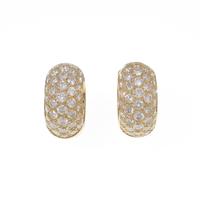 750YG パヴェ ダイヤモンドピアス