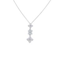 【リメイク】K18WG フラワー ダイヤモンドネックレス