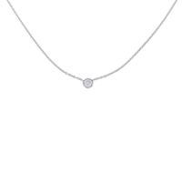 【リメイク】K18WG ソリティア ダイヤモンドネックレス