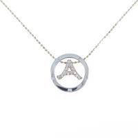 K18PG／K14WG／K18YG 2WAY イニシャルA ダイヤモンドネックレス