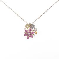 ポンテヴェキオ フラワー サファイヤネックレス