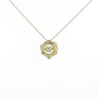 K18YG ローズ ダイヤモンドネックレス