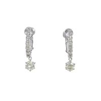 K18WG ダイヤモンドイヤリング