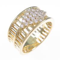 K18YG ダイヤモンドリング