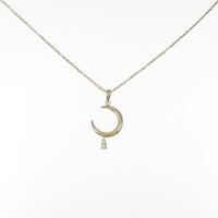 K18YG ムーン ダイヤモンドネックレス