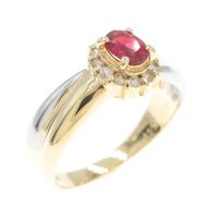 K18YG／PT ルビーリング