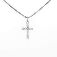 K14WG／K18WG クロス キュービックネックレス