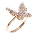 K18PG バタフライ ダイヤモンドリング