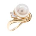 K18YG アコヤパールリング
