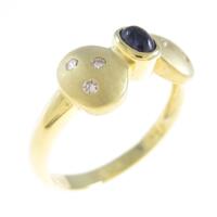 K18YG リボン アイオライトリング