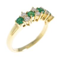 K18YG エメラルドリング