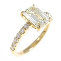 K18YG ダイヤモンドリング 1．242ct・VLY・VS1・エメラルドカット