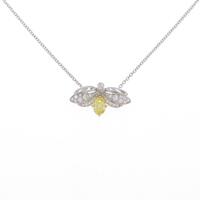 ティファニー イエローダイヤモンド ファイヤーフライ ネックレス 0．34ct・FVY・IF・オーバルカット