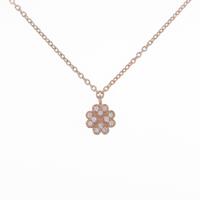 750PG クローバー ダイヤモンドネックレス