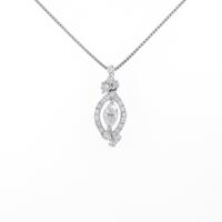 K18WG ダイヤモンドネックレス