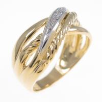 K18YG／PT ダイヤモンドリング