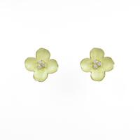 K18YG フラワー ダイヤモンドピアス