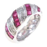 K18WG ルビーリング