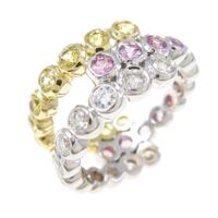 750YG／750WG フルエタニティ サファイヤリング