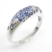 K18WG サファイヤリング