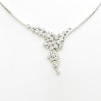 K18WG ダイヤモンドネックレス