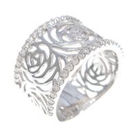 K18WG ローズ ダイヤモンドリング