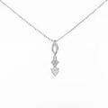 K18WGダイヤモンドネックレス 0．359ct・F・I1・ハートシェイプ