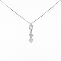K18WGダイヤモンドネックレス 0．359ct・F・I1・ハートシェイプ