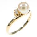 K18YG アコヤパールリング