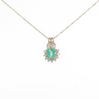 K18YG エメラルドネックレス