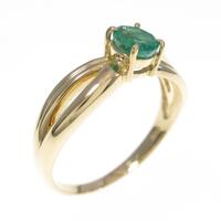 K18YG エメラルドリング