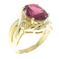 K18YG ガーネットリング