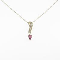 K18YG ルビーネックレス