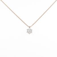 【リメイク】K18PG ダイヤモンドネックレス 0．305ct・J・SI1・EXT・H＆C